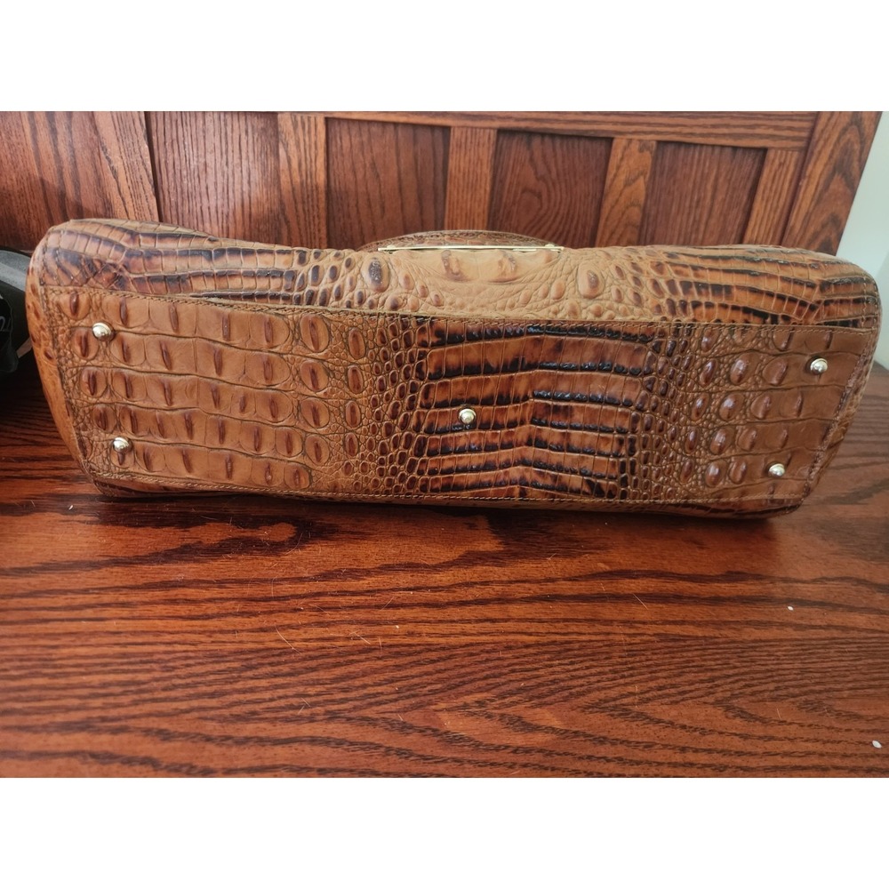 Pecan Brahmin Finley Carryall leather satchel bag Large See Description - Picture 5 of 10